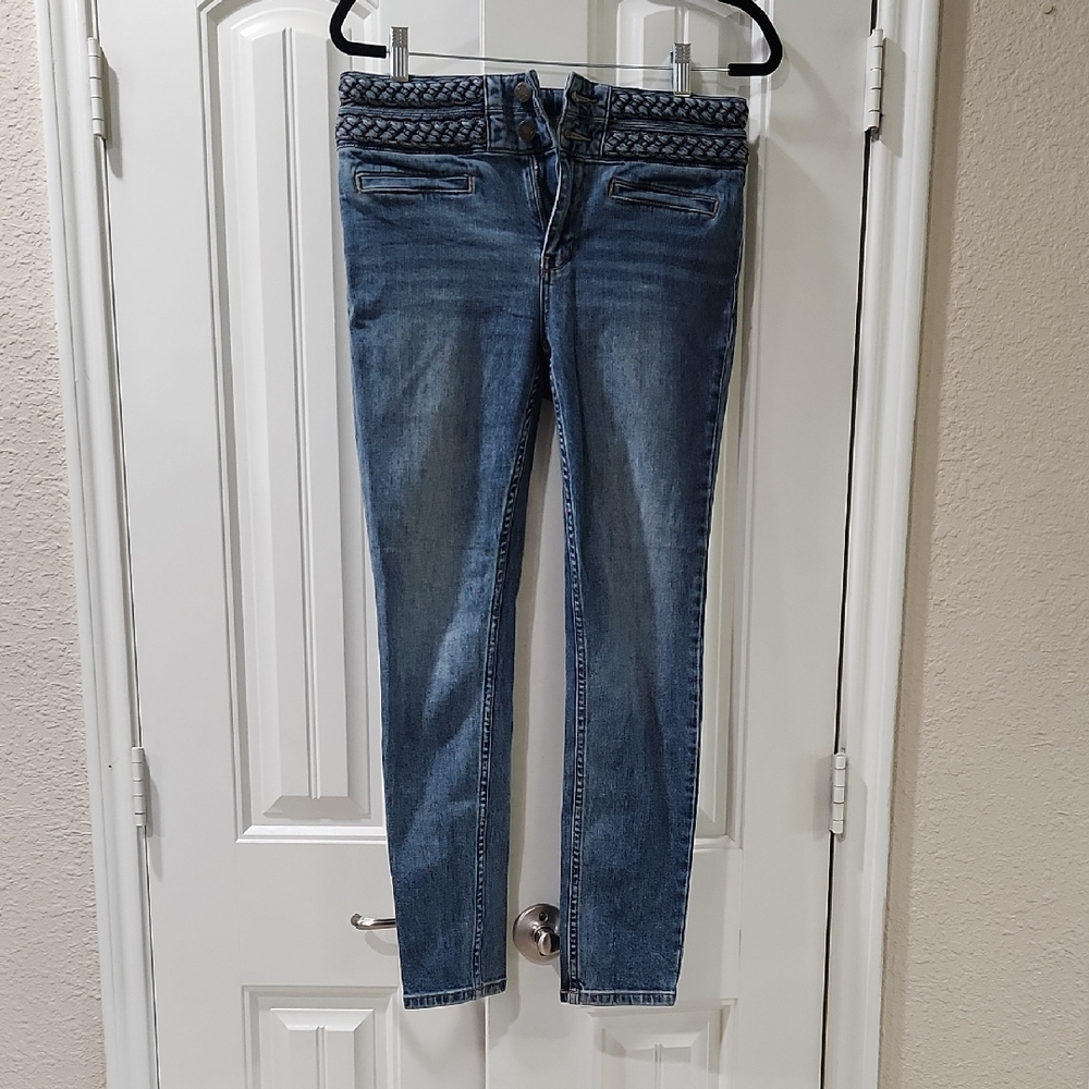 Free People Blue Skinny Jeans Classic Style